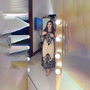 Venta caliente Eid Ramzan Special Faux Georgette Salwar Kameez Readymade Pakistani Straight Kurta Pant Dress para ocasiones especiales - Product Image 2