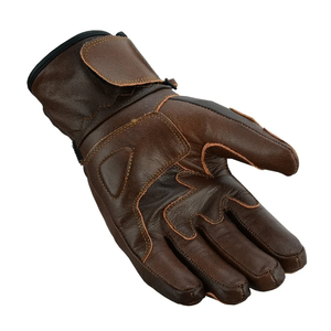 Gants en cuir Thinsulate blindés de moto marron Gants de course automobile en cuir véritable pour hommes - Product Image 4