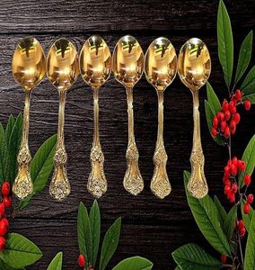 Venta caliente diseño moderno latón té café cucharas retorcidas nuevo diseño chapado en oro personalizado para cocina restaurantes fiestas - Product Image 2