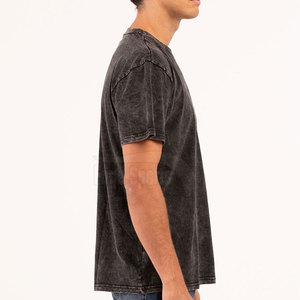 New Design Acid <b>Wash</b> T-Shirt Best Quality Men Solid Color T Shirt Oversized Plain Acid <b>Wash</b> T Shirt - Product Image 3