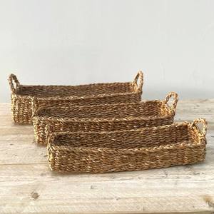 Ensemble de plateaux de service en herbe de mer, plateau de rangement en herbe de mer de haute qualité, excellent prix, conteneur de présentation en paille naturelle - Product Image 6