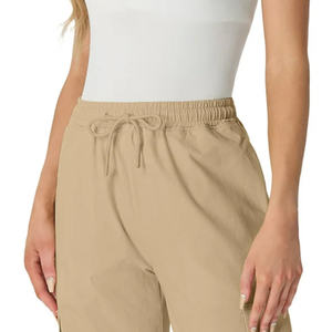 กางเกงคาร์โก้จ็อกเกอร์ผ้าฝ้ายนุ่มผสมพร้อมสายรัดเอวยืดหยุ่นและขาเรียวเล็กเพื่อความสบายบนท้องถนนทุกวัน - Product Image 5