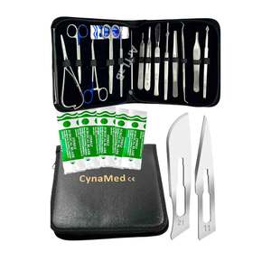Juego de instrumentos quirúrgicos de acero inoxidable para cirugía menor, kit de instrumentos quirúrgicos reutilizables, 34 Uds. - Product Image 1