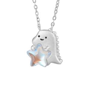 Collier pendentif Jeulia Hug Star mignon dinosaure pierre de lune - Product Image 1