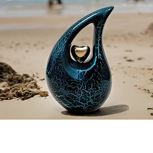 Urnas de lágrima de cremación para adultos de aluminio con esmalte plateado de mariposa con grabado hecho a mano, urnas de lágrima funerarias hechas en India 2024 - Product Image 5