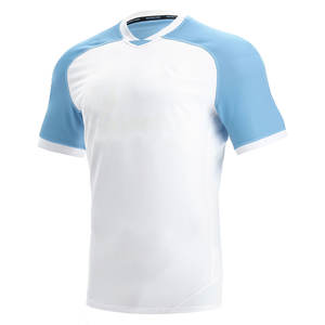 Camiseta de rugby con estampado de logotipo personalizado ecológico de la mejor calidad, pantalones cortos de manga corta con estilo de botón único, ropa deportiva transpirable - Product Image 4