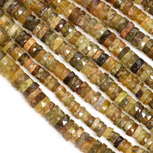 Grenat grossulaire naturel à facettes Heishi pneu forme perles de pierres précieuses en vrac brins 7-8mm perles de pierre pour la fabrication de bijoux en vrac 16" - Product Image 4