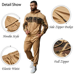 Ensemble de jogging à capuche personnalisé pour homme, style tendance, taille plus, survêtement de sport pour l'hiver, vêtements de maternité actifs, vente chaude - Product Image 6