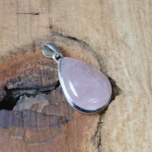 925 Sterling Silver Spinner Pendant Rose Quartz <b>Pink</b> Colour Gemstone Pendant Perfect Wedding <b>Gift</b> 925 Stamped Jewelry - Product Image 4
