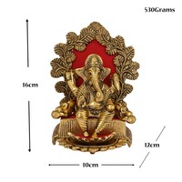 Statues de seigneur Ganesha d'or bouddha éléphant dieu Hindu Sculpture Figurines résine maison jardin décoration Feng Shui ornements