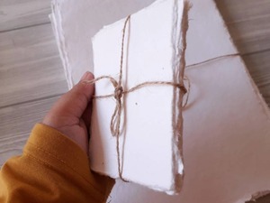 Handmade 300 GSM trắng bông Rag giấy 100% bông deckle cạnh UV và in offset Cổ Tích phong cách - Product Image 4