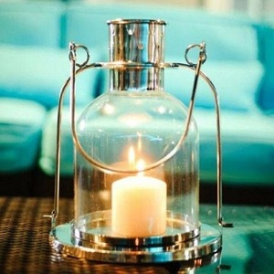 Linterna de vela de mesa de cristal de Metal antiguo de nuevo diseño más vendida en tarifa al por mayor para la decoración del hotel del hogar - Product Image 2