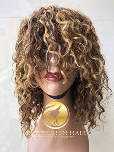 Perruque de Cheveux Naturels Indiens Vierges 100% Bouclés Bob de 12 Pouces pour Femme, Facile à Porter et à Coiffer, Vendeur, 4/27 - Product Image 5