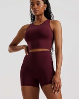 Le dernier short pour femme personnalisé Dark Cherry Essential Short taille haute pour femme Short de fitness respirant évacuant la transpiration