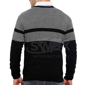 เสื้อสเวตเตอร์ถักสำหรับผู้ชายแนวสตรีทเสื้อสเวตเตอร์ถักแบบเบาระบายอากาศได้ดี - Product Image 3