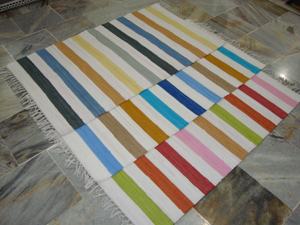 Durable Cotton Chindi Floor Rug Handloom Recycled Carpet for Modern Spaces Boho Style Chindi Rug - Product Image 4