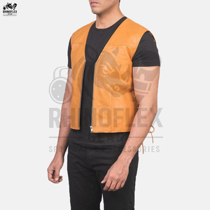 Chaleco de cuero genuino de estilo informal más vendido para adultos hombres de alta calidad nuevo estilo ropa exterior transpirable para la temporada de otoño - Product Image 4