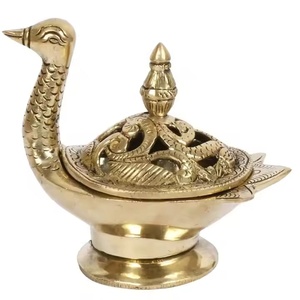 Brûleur d'encens en laiton hautement poli, écologique, durable, fait main, décoration d'intérieur, porte-parfum, dernier design, artisanat Uzair - Product Image 2