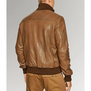 Veste en cuir pour hommes la plus vendue veste personnalisable de haute qualité fermeture à glissière imperméable - Product Image 4
