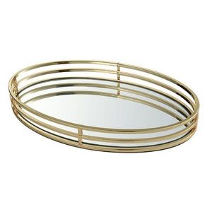 Plateau en métal et miroir de luxe pour la décoration de la maison, adapté à la mise en scène sur table et aux présentations décoratives - Product Image 2