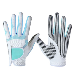 Piel de oveja transpirable de cuero genuino con guantes de Golf para hombre, mano izquierda/derecha, gránulos antideslizantes suaves, guantes de Golf para hombre, logotipo personalizado - Product Image 4