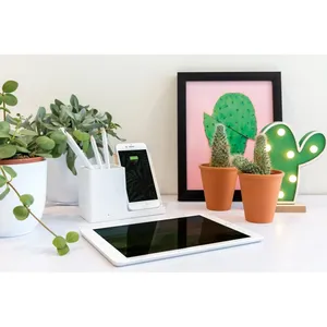 Caricatore Wireless 10W Ontario con Portapenne Sostenibile - Gadget - Product Image 2