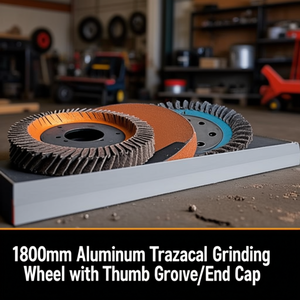 1800mm Aluminum Trapezoidal <b>Grinding</b> <b>Wheel</b> with Thumb Groove/End Cap - Product Image 3