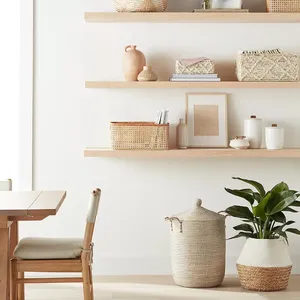 Cesta rectangular de 40x29x17,5 cm con asas hecha de bastón de ratán, cesta de almacenamiento bohemio sostenible ecológica OEM ODM - Product Image 5
