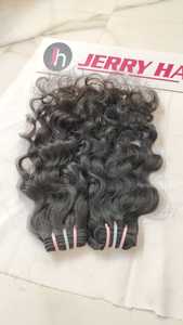 Paquete Natural ondulado crudo Cutícula sin procesar Alineada Cabello crudo Proveedores indios Extensiones de cabello humano del sur de la India Texturas naturales - Product Image 6
