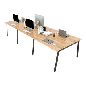 Escritorio Modular Aton Concept HBAT015 de 6 Piezas, 360x120 cm, Diseño Contemporáneo, Patas de Acero, Requiere Ensamblaje, para Dormitorio u Oficina - Product Image 2