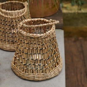 Lanterne à bougie en herbe de mer artisanale, lanterne en osier rustique pour décoration intérieure et extérieure, style bohème, ferme - Product Image 2