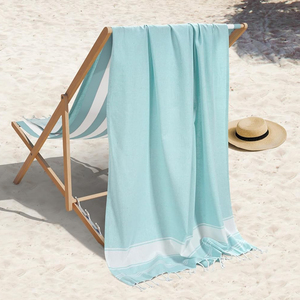 Serviette de plage 100% coton de haute qualité pour piscine ou bain, emballage personnalisé pour usage domestique ou hôtelier, vente en gros - Product Image 2