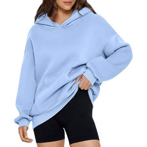 Sudadera con Capucha Extra Grande y Hombros Caídos para Mujer, Precio al por Mayor, Sudadera con Capucha de Alta Calidad Hecha a Medida, Sudadera de Invierno - Product Image 4