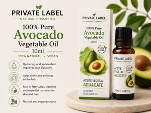 Olio di Avocado Puro al 100% 10ml OEM con Etichetta Privata |   Olio Vegetale Naturale per la Cura della Pelle e dei Capelli |   Spagna UE - Product Image 2