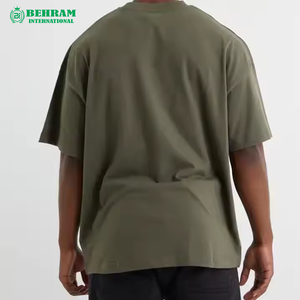 เสื้อยืดคอกลมทรงหลวมโอเวอร์ไซส์สำหรับผู้ชาย คุณภาพระดับพรีเมียม ผ้าฝ้าย 100% พิมพ์โลโก้ตามสั่ง เป็นมิตรต่อสิ่งแวดล้อม ระบายอากาศได้ดี - Product Image 2