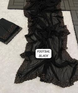 ชุดส่าหรีผ้าไหม Kanchipuram ชุดปาร์ตี้งานแต่งงานแบบอินเดียชุดส่าหรีผ้าไหมผ้าฝ้ายล่าสุดพร้อมเสื้อสตรีเครื่องแต่งกายขายส่ง - Product Image 6