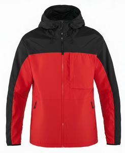 Vestes coupe-vent de sport de créateur, fabriquées en usine, avec services OEM, en toile de nylon à fermeture éclair, coupe ample, pour l'entraînement - Product Image 2