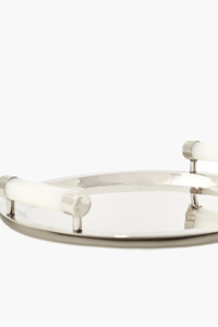 Trending Elegant Silverware Serving Tray Exclusive Quality Rectangular Metal with Resin Handles for Home or Restaurant Use - Product Image 6