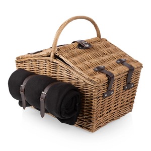 Deluxe <b>Picnic</b> Basket with <b>Blanket</b>-Soft Handmade Storage Basket Wholesale eco-friendly Made in Viet Nam - Product Image 1