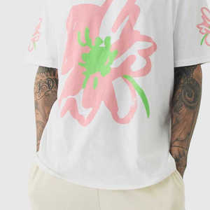 Camiseta holgada de gran tamaño para hombre, servicio OEM, logotipo impreso, 100% algodón, ropa informal de talla grande para hombre, camiseta - Product Image 6