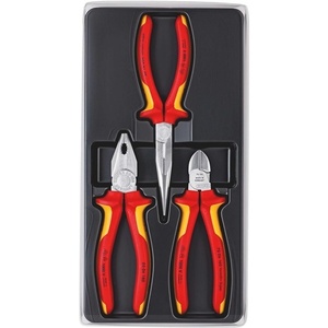 ชุดคีมไฟฟ้า KNIPEX 3 ชิ้น ได้รับการรับรองมาตรฐาน VDE ชุบโครเมียม พร้อมด้ามจับพลาสติกขึ้นรูปด้วยความร้อน - Product Image 3