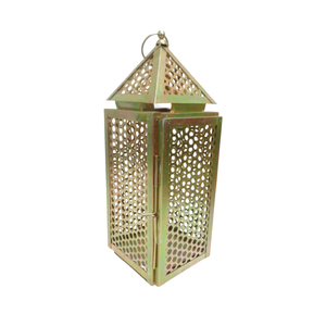 Juego decorativo para el hogar de 2 farolillos de metal, candelabro de color latón para decoración navideña hecho a mano a granel - Product Image 4