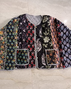Nouvelle arrivée réversible Patchwork imprimé coton tissu matelassé veste femmes portent coton matelassé veste pour femmes - Product Image 3