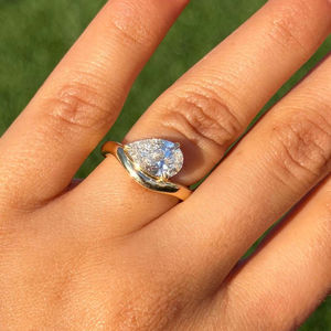 2.00 CT Pear Cut Lab Grown Diamond Stud <b>Earrings</b> IGI Certified 14K Solid Gold Classic Solitaire <b>Screw</b> <b>Back</b> <b>for</b> Women - Product Image 1