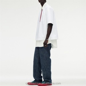 Pantalon en denim mélangé lin coupe droite personnalisé 5 poches Jeans pour hommes - Product Image 6