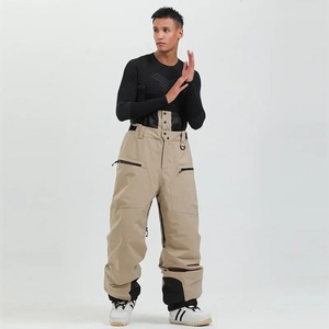 Nuevos pantalones de esquí correas acolchadas transpirables cálidos tabla única y doble a prueba de viento e impermeables pantalones de esquí de invierno para hombres y mujeres - Product Image 6