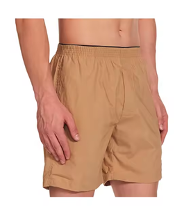 2025 bóxer de tiro medio cómodo para hombre 100% tela de punto de algodón genuino transpirable personalizable Logo cintura OEM disponible - Product Image 5