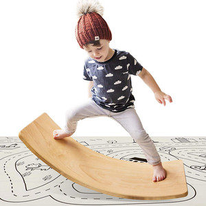 Planche d'équilibre en bois naturel fait à la main pour enfants, planches d'équilibre solides, jouets en bois en gros du Vietnam - Product Image 5
