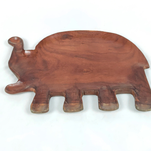 Plateau de service artisanal en bois de noyer brun rustique, grande et petite taille, sur mesure, avec poignées, fabriqué à la main en Inde. - Product Image 1