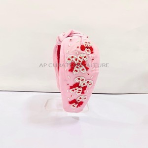 Sports élégants luxueux bandeaux luxueux équipe tendance Style noué strass perles de cristal bandeaux embellis à la main - Product Image 2